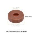 thumbnail image 2 of Uxcell 150Pack 4mm Hinged Screw Cover Caps Plastic Fold Screw Snap Covers, Brown, 2 of 5
