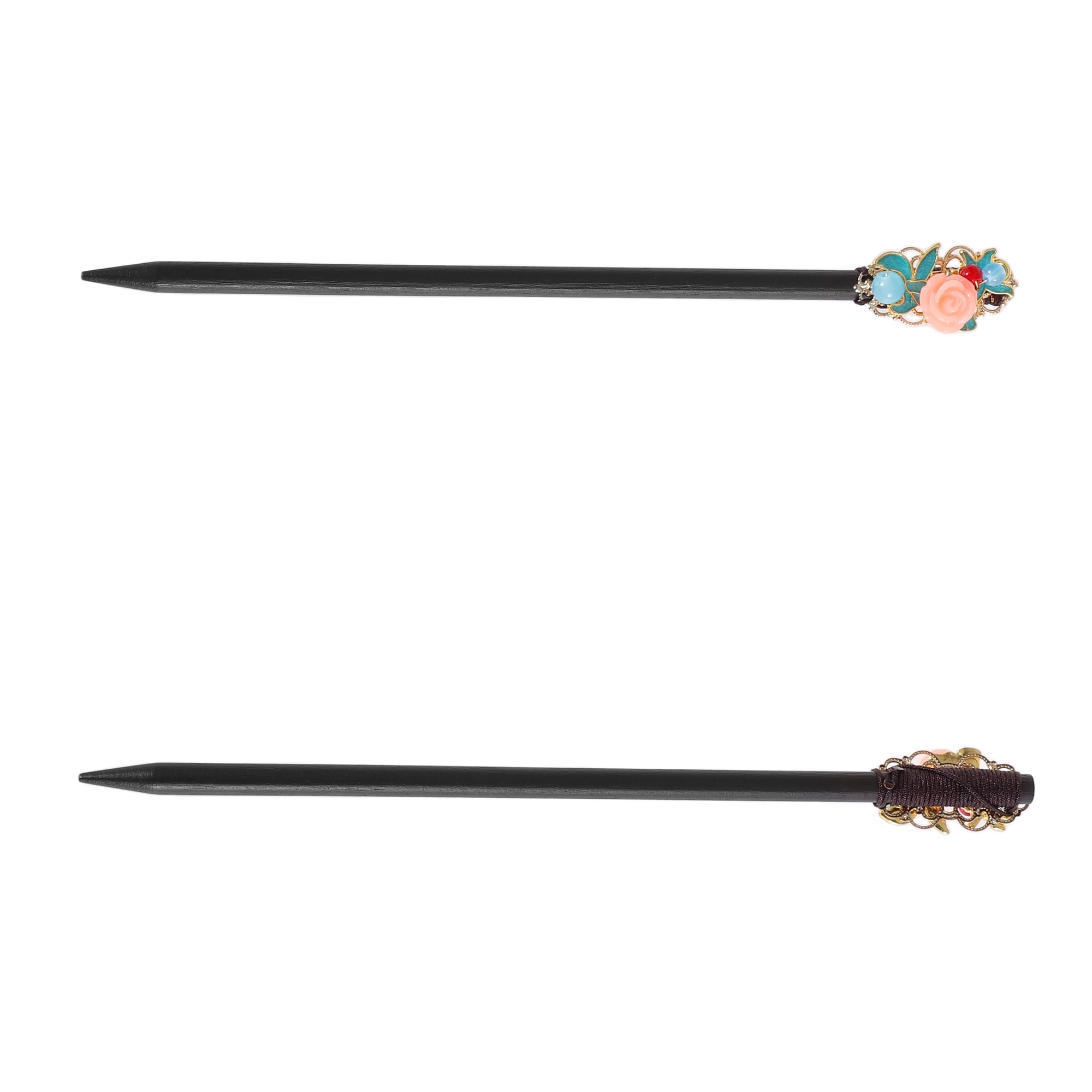 Unique Bargains Rose Hair Chopstick for Women 1 Pc Black, Blue, Pink