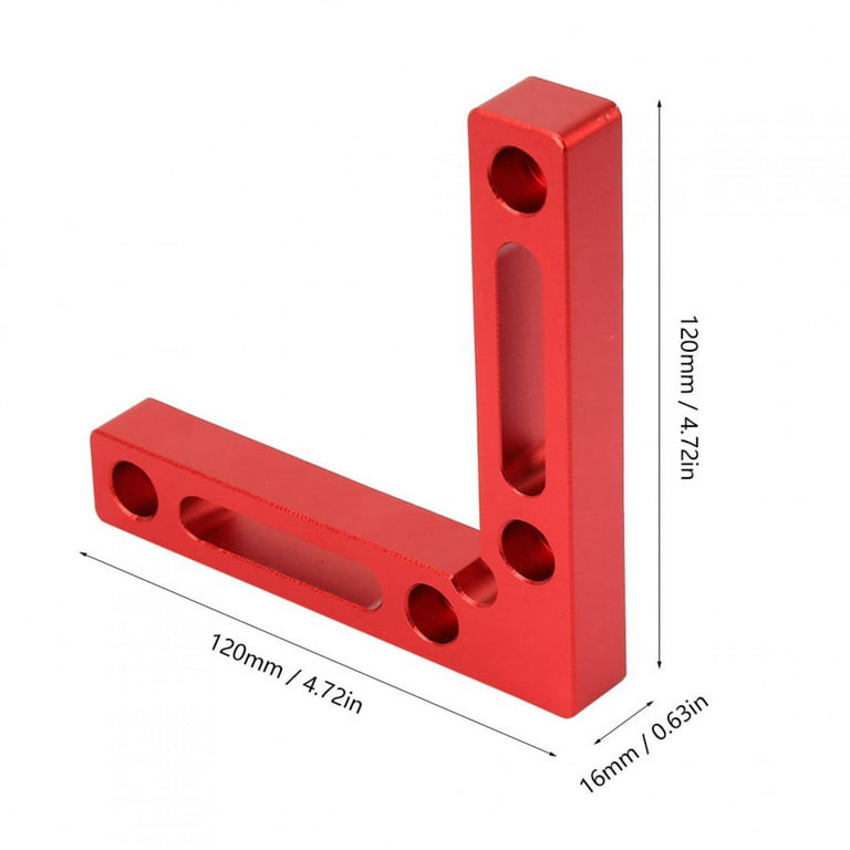 Brrnoo 90 Degree Positioning Clamp, Right Angle Positioning Ruler,Aluminum  Alloy 90 Degree Positioning Clamp Woodworking Right Angle Square Ruler 