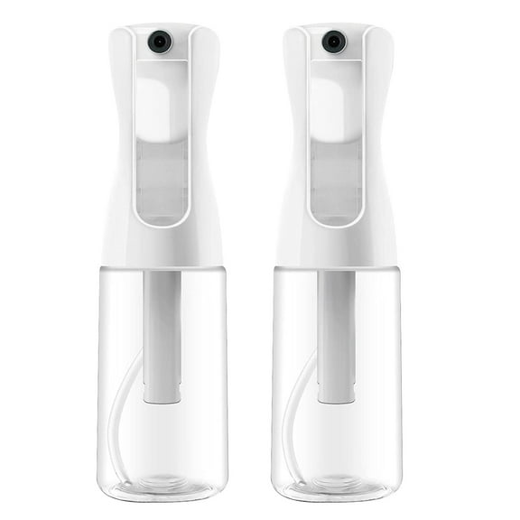 2 Pack Continuous Mist Empty Spray Bottle For Hair, 5 Oz - Salon Quality 360 Water Misting Sprayer - Pressurized Aerosol Stylist Spray Mister BPA Free