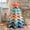 A001- Multicolor H, variant on Lighted Halloween Quilted Fabric Tree,Cozy Handmade Glow Decoration,Witch Hat Halloween Quilt Tree Kit DIY Potion Bottle Fabric Pattern for Mantel Decor