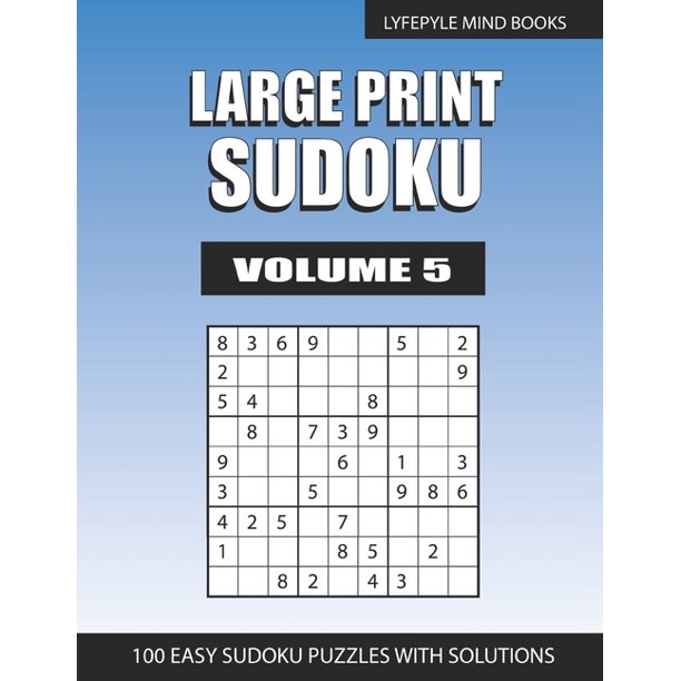 lyfepyle easy sudoku puzzles large print sudoku easy large print sudoku volume 5 paperback walmart com