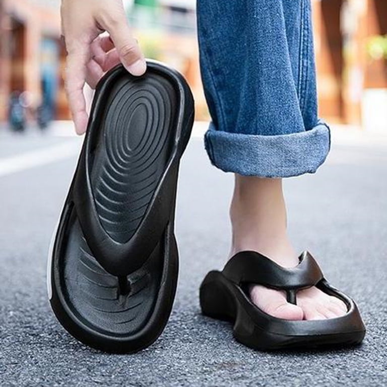 XIMIN Platform Flip Flops Sandals for Men Casual Cloud Slide