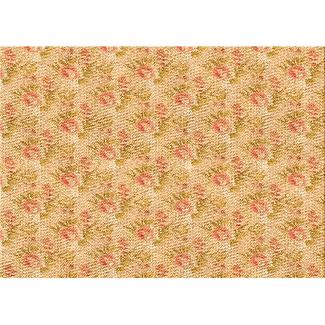 Ahgly Company Tapis Rectangulaire d'Intérieur Lavable en Machine Orange Transitionnel, 2 Pieds x 4 Pieds