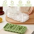 thumbnail image 7 of Ice Cube Tray with Lid and Storage Bin,56 Grid Stackable Ice Maker Tray with Press Release Design, Easy Release Ice Tray with Scoop for Freezer,Green, 7 of 7