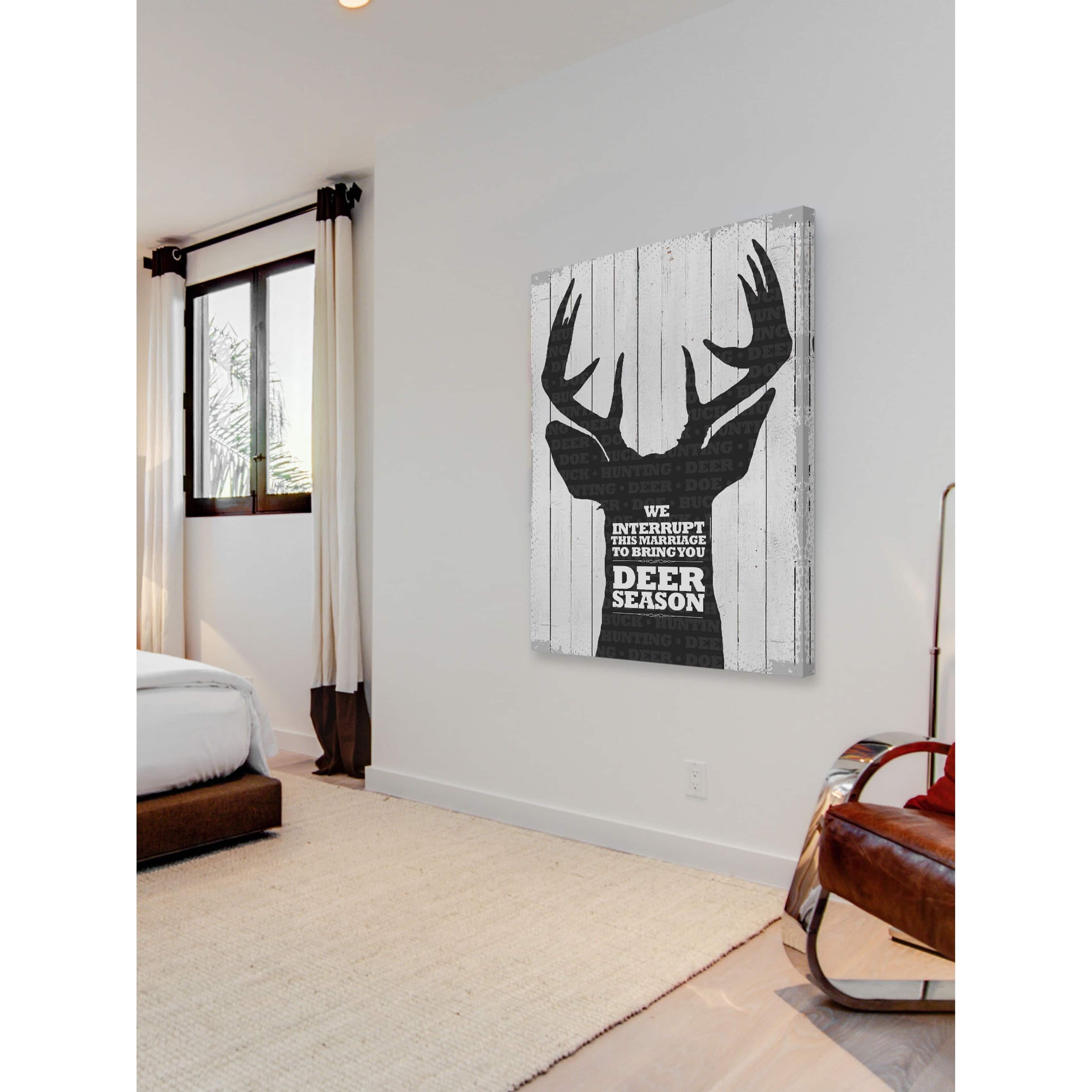 Marmont Hill "Deer Season 1" by Saturday Evening Post Painting Print on Canvas