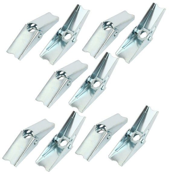 M10 Dia Female Thread Spring Loaded Hollow Wall Anchor Toggle Wing Nut 10pcs