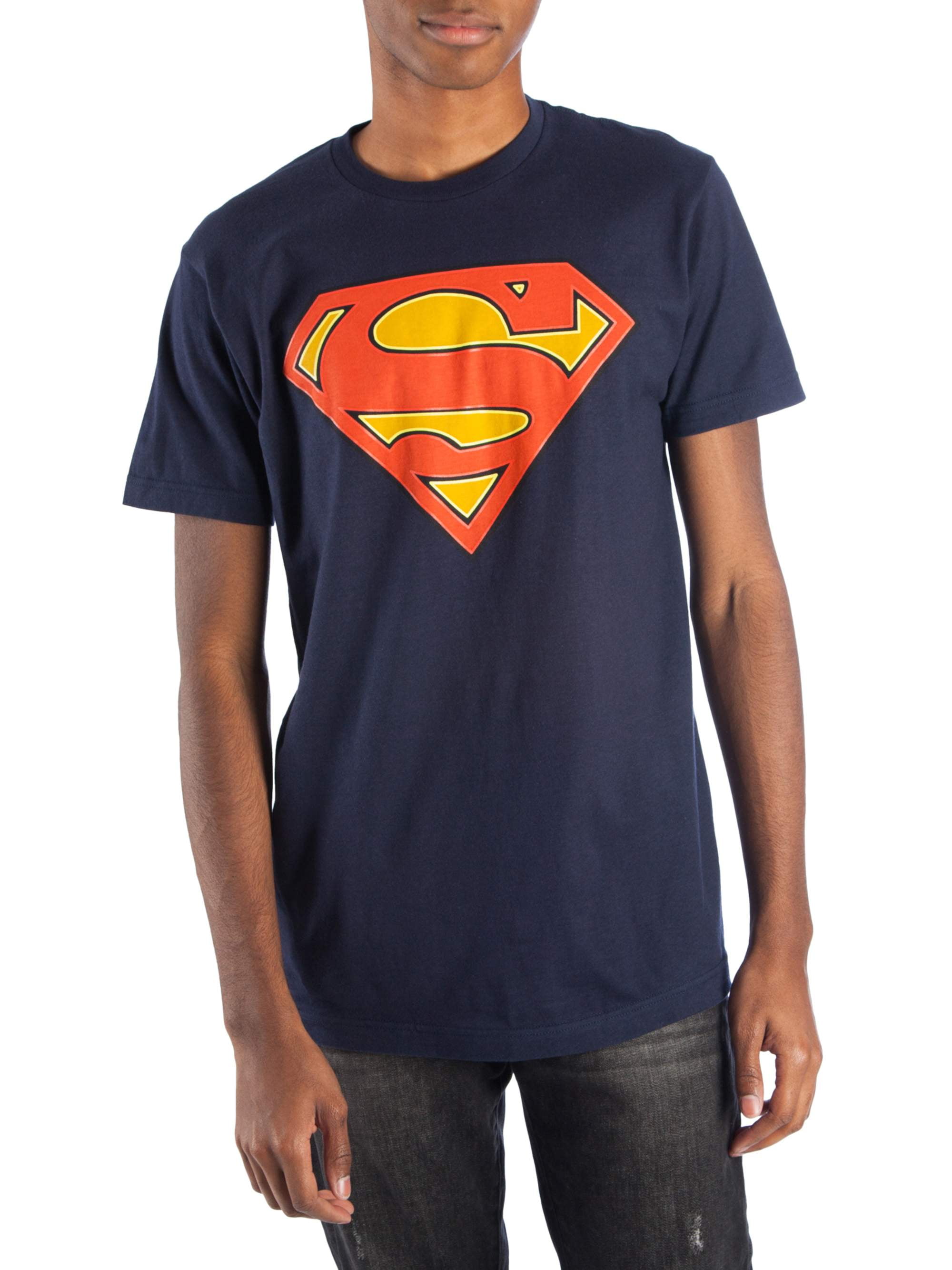 Superman Classic T Shirt Mens Tshirt Gray T-Shirt DC Comics Large Cotton 2XL 3XL 