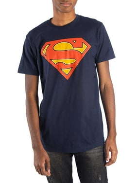 Men's and Big Men's Superman Dc Comics Glow In the Dark Logo Graphic T-shirt