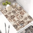 thumbnail image 4 of Large Dish Drying Mat for Kitchen Counter,18"X24" Vintage Coffee Theme Patterns Super Absorbent Reversible Microfiber Dish Drying Mat Dish Drainer Mat Drying Pad for Kitchen Countertop Coffee Bar, 4 of 7
