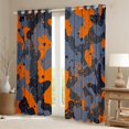 thumbnail image 2 of Homewish Camo Camouflage Curtains Pack of 2 (42x84 Each),Rustic Farmhouse Cabin Curtains Blackout,Orange Splash Ink Bedroom Curtains For Boys Teens,Super Cozy Room Decor, 2 of 6