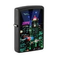 thumbnail image 1 of Zippo 48506 Cyber City Design Black Matte Windproof Pocket Lighter, 1 of 4