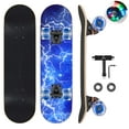 thumbnail image 1 of GIEEU Patinetas con Ruedas Intermitentes de Colores para Principiantes, niños, Adolescentes, Adultos, patinetas estándar Completas de 31 x 8 Pulgadas, patineta cóncava con Cubierta de Arce Canadiense, 1 of 5