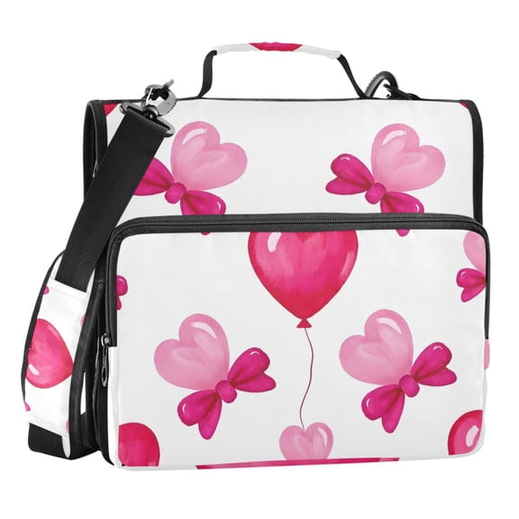 ALAZA Zipper Binder Love Balloons 3 Ring Trapper Keeper File Folder Organizer Bag