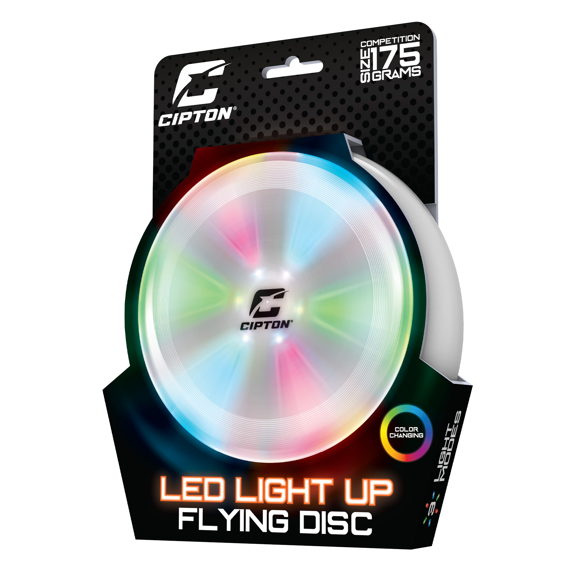 CIPTON Light up Flying Disc - Solid, Rotary, and Blinking LED Light Frisbee Modes - 9.5 inch - image 2 of 8