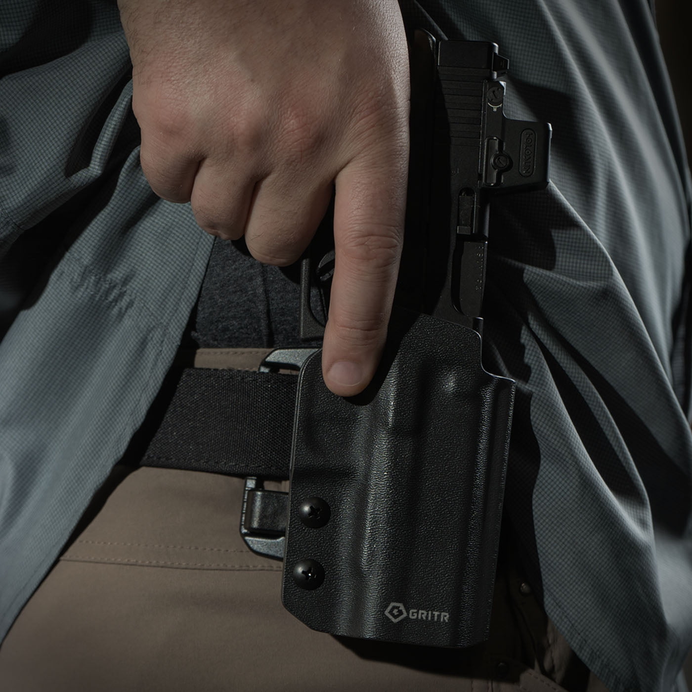 GRITR OWB Kydex Right Hand Holster Fits Glock 43X