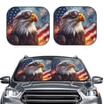 thumbnail image 2 of Gukieu Bald Eagle Pilot Print Car Windshield Sun Visor, Foldable Anti-UV Car Sun Visor Suitable for Vans, Trucks Car Accessories-Medium, 2 of 6