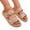Khaki, variant on Slide Sandals for Women Adjustable Double Buckle Slip On Non Slip Open Toe Orthopedic Platform Slides Comfortable Casual Summer Indoor Outdoor Walking Shoes Light Brown 8 Wide