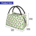 thumbnail image 2 of Yiaed Christmas Trees Print Lunch box lunch bag Portable Insulated Lunch Box for Women Men Cooler Tote Bag with Front Pocket for Work Picnic Travel, 2 of 6
