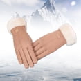 thumbnail image 4 of Winter gloves for ladies with touch screen fingers for warm thick texting, 4 of 5