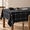 Charcoal-52" x 52" (Square), variant on Grid Embroidered Square Hemmed Tablecloths 60x60in