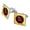 Silver, variant on The Flash TV Series Reverse Flash Logo Square Cufflink Set - Silver or Gold
