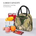 thumbnail image 5 of Honeii Vintage Garlic Bread Illustration Print Insulated Lunch Bag Women Reusable Lunch Box with Pocket for Work Picnic Travel -One Size, 5 of 6