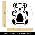 thumbnail image 2 of Cuddly Teddy Bear Self-Inking Rubber Stamp Ink Stamper - Sky Blue Ink - Medium 1 Inch, 2 of 7