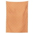 thumbnail image 3 of Ambesonne Vintage Tablecloth Rectangular Table Cover, Polka Dot on Lace Mesh, 60"x84", Pale Orange and White, 3 of 4