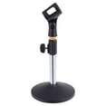 thumbnail image 2 of Miangastore Support de Microphone Relevable Base en Métal Support de Bureau pour Diffusion en Direct Conférence en Ligne, 2 of 8