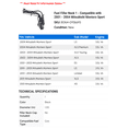 thumbnail image 2 of Fuel Filler Neck 1 - Compatible with 2001 - 2004 Mitsubishi Montero Sport - Autopart Premium, 2 of 2