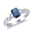 thumbnail image 5 of Gin & Grace 14KT WG Natural Blue Sapphire and Diamond Accent Ring., 5 of 6