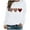 White, variant on Ichuanyi Womens Fall Tops, Women's Casual Valentine's Day Heart Print Round Neck Casual Sweatshirt Top