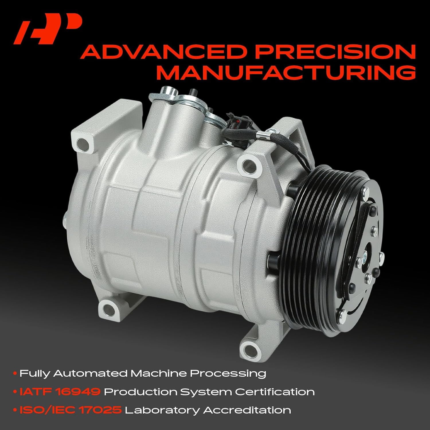 A-Premium Air Conditioner AC Compressor with Clutch Compatible with Chevrolet Traverse 2009-2012 & GMC Acadia 2007-2012 & Buick Enclave 2008-2012 & Saturn Outlook 2007-2010