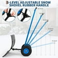 thumbnail image 4 of Snow Shovel with Wheels, 29.1" W x 14.2" H Heavy Duty Snow Pusher for Driveway,Ergonomic Snow Pusher Shovel with Snow Removal Adjustable Angle & Height Handle for Driveway, Pavement, 4 of 7