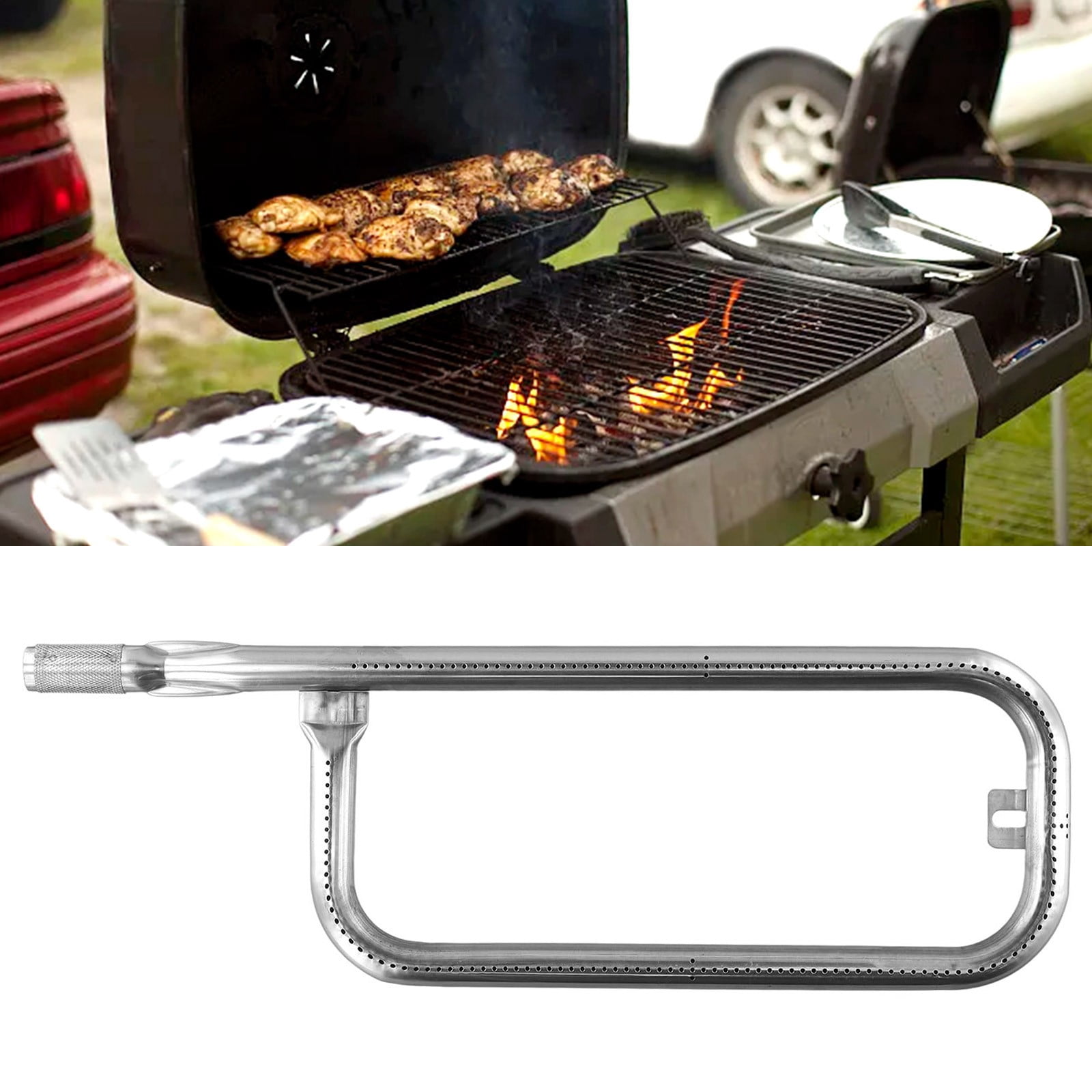 Lot De 4 Brûleurs Pour Barbecue à Gaz Charbroil – Remplacement Tuyaux Inox 40,5 Cm