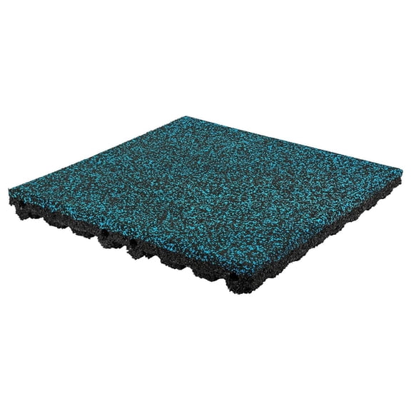 saney Elevate Rubber Playground Tiles - 2" High Density Interlocking Shock Absorbent Safety Tiles for Outdoor Play-Areas, and Exercise Equipment - 20" X 20" (1 Tile - 2.7 Sq. Ft., Blue)