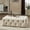 Beige, variant on Weston Home Bowman Rectangular Tufted Ottoman with Casters, Grey Velvet