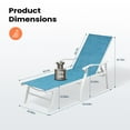 thumbnail image 3 of Pellebant  2PCS Patio Aluminum Adjustable Chaise Lounge Chair Beige, 3 of 5