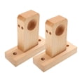 thumbnail image 2 of 2 soportes de madera para barra de cortina, soporte de extremo de madera, resistentes, fáciles de instalar. Agujero individual, 2 of 9