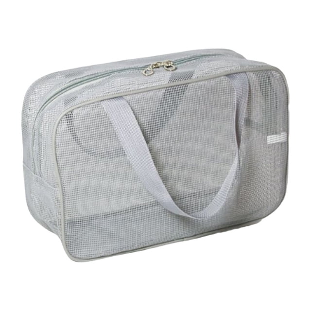 Naiovety Neceser de maquillaje, bolsa de viaje de malla portátil para cosméticos de baño, portador de artículos de tocador para el hogar, Almacenamiento y organización del hogar