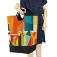 thumbnail image 4 of Yayeee Freestanding Laundry Hamper with Handle Collapsible Large Storage Basket for Clothes, Colorful Cocktails, 4 of 7