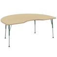 thumbnail image 4 of 48in x 72in Kidney Premium Thermo-Fused Adjustable Activity Table Maple/Maple/Green - Toddler Ball, 4 of 7