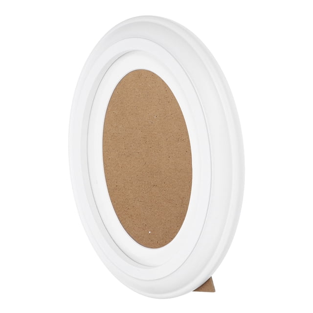 HAMPPLIES Desktop Picture Frame Wood Oval Wall Hanging Decorative Item for Office Decor 1Pcs