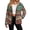 Aztec Tribal Burgundy Teal, variant on Women's Sherpa Lined Jacket Fleece Outerwear Funny Skeleton Cobweb Long Sleeve Halloween Fuzzy Coat, Snap Closure, Mock Neck Outerwear, Y2K Open Front Clothing, for Vacation, Medium