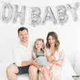 thumbnail image 4 of KatchOn, Silver Oh Baby Balloons - 16 Inch | Oh Baby Mylar Balloon for Baby Shower Decorations | Oh Baby Balloon Banner | Oh Baby Balloon Sign, Gender Reveal Balloon for Gender Reveal Decorations, 4 of 8