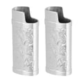 thumbnail image 1 of 2 Pcs Étuis Rétro pour Briquets, Étuis de Protection en Alliage de Zinc à Gravure Florale 3D, Pochettes Portables pour Briquets pour Camping en Plein Air Randonnée Cadeau, 1 of 7
