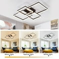 thumbnail image 5 of Brown LED Flush Mount Light Ceiling Light with Remote Control Dimmable Modern Geometric, 5 of 8