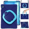 thumbnail image 5 of Case for Samsung Galaxy Tab S10 FE+ 13.1 inch, 360 Degree Rotating Hand Grip Shockproof Cover with Shoulder Strap, NavyBlue Blue, 5 of 7
