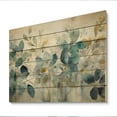 thumbnail image 2 of Designart "Blue Botanical flow II" Abstract Botanicals Print on Natural Pine Wood, 2 of 5